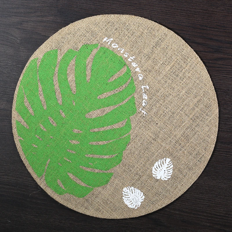 Round Placemats with 100%Natural Jute Set of 12PCS